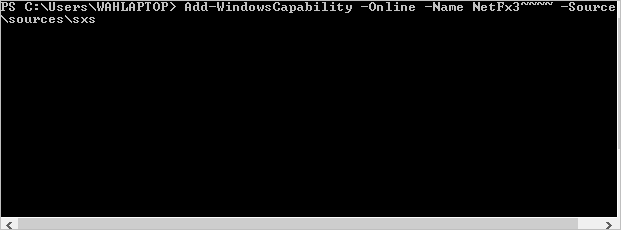 إصلاح رمز الخطأ 0x800f0954 - قم بتثبيت .NET Framework