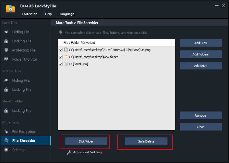 فرض برنامج حذف المجلد