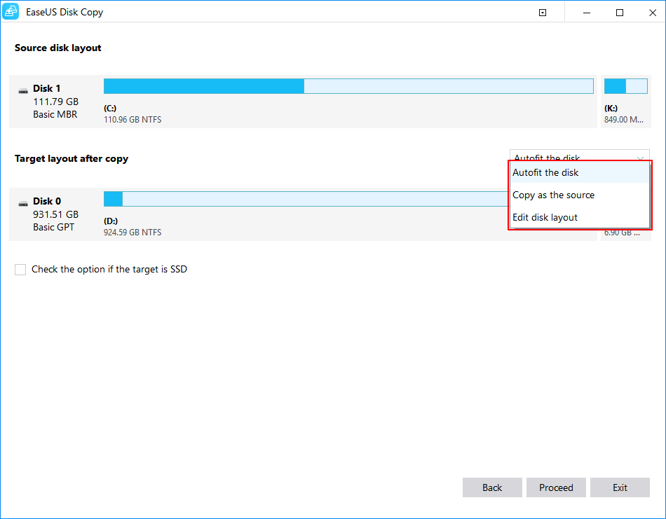 تحقق من تخطيط القرص
