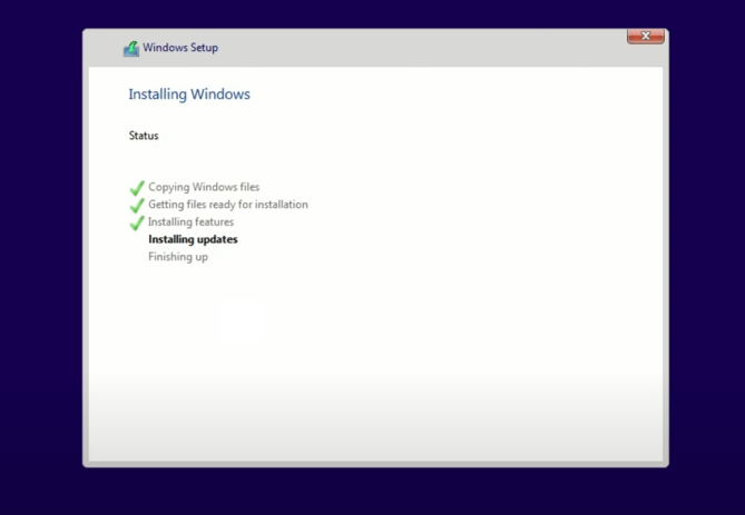 finish install windows 11